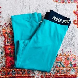 Nike Pro Teal Leggings